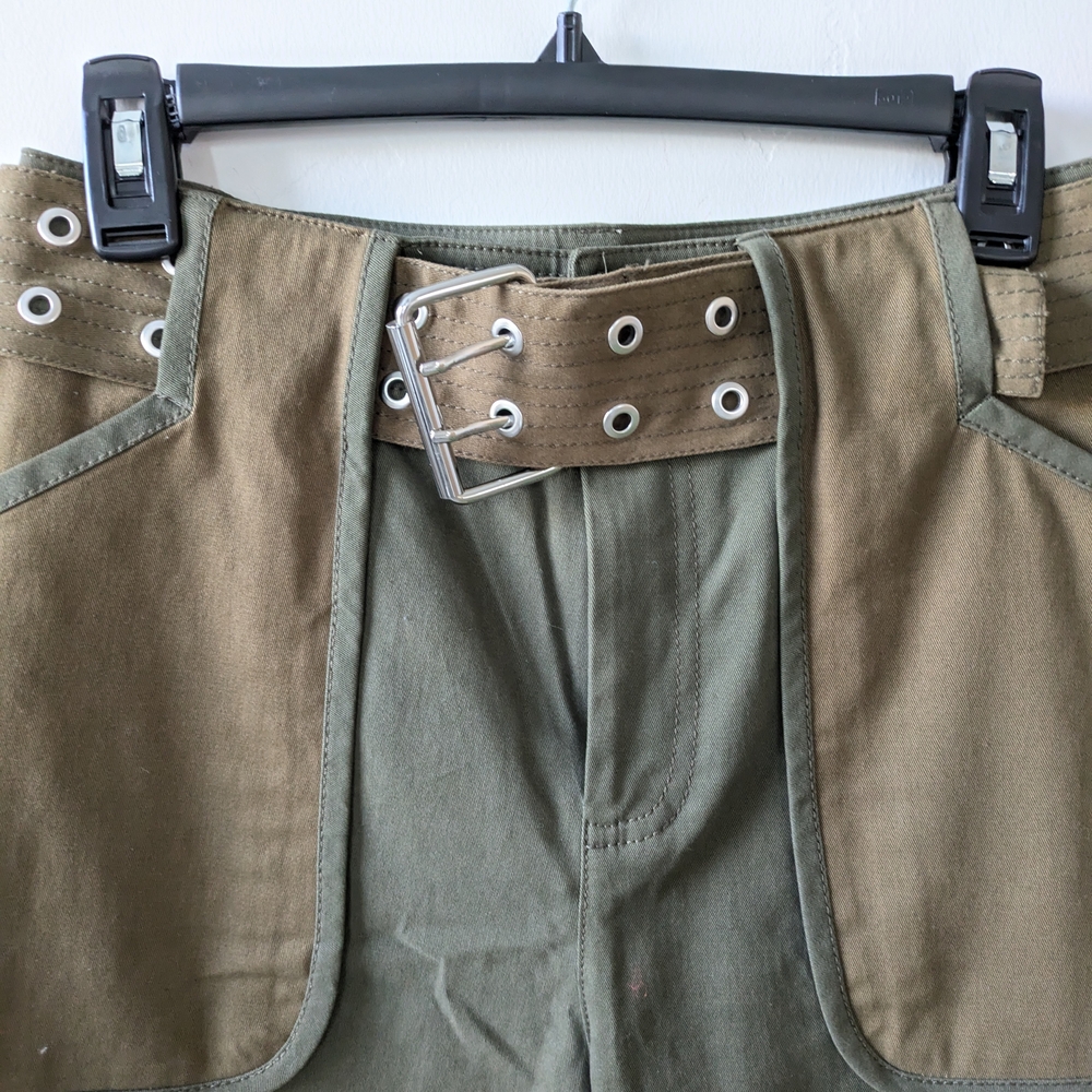 10 Crosby Derek Lam Two-Tone Cargo Pants - Picture 4 of 10